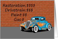 Finishing Hot Rod Resto Project Congratulations Card