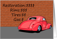 Finishing Hot Rod Resto Project Congratulations Card