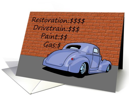 Finishing Hot Rod Resto Project Congratulations card (583390)