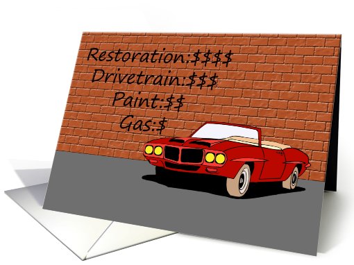 Finishing Muscle Car Resto Project Congratulations card (583394)