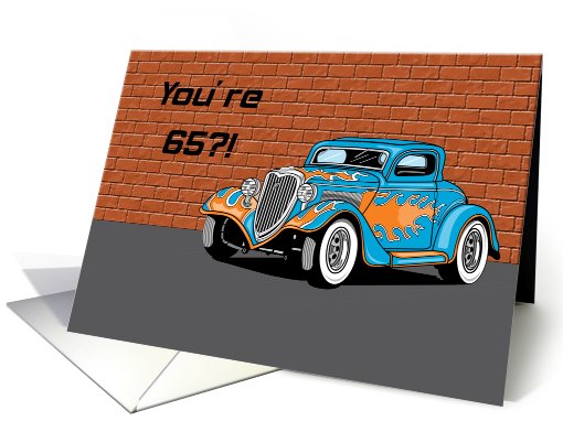 Hot Rod An Antique 65th Birthday card (588045)