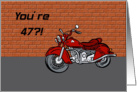 Motorcycle An Antique 47th Birthday Card