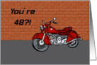 Motorcycle An Antique 48th Birthday Card