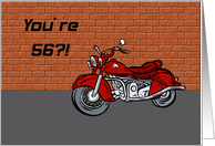 Motorcycle An Antique 56th Birthday Card