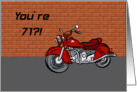 Motorcycle An Antique 71st Birthday Card