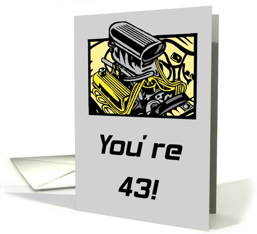 Getting Older Blows 43rd Birthday card (589672)