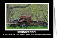 Vintage Cars Restoration New Project Congratulations Card