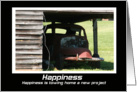 Vintage Cars Happiness New Project Congratulations Card