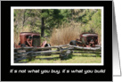 Vintage Cars What You Build New Project Congratulations Card