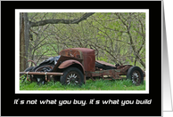 Vintage Cars What You Build New Project Congratulations Card