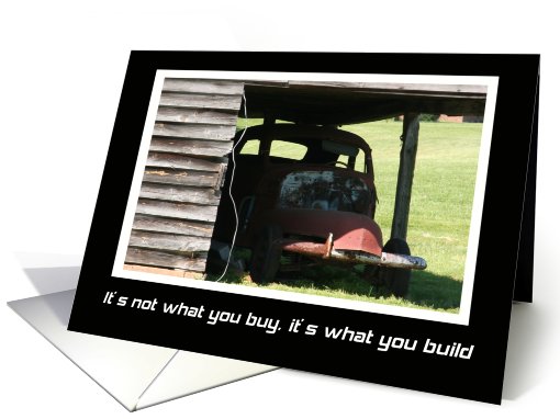 Vintage Cars What You Build New Project Congratulations card (589761)