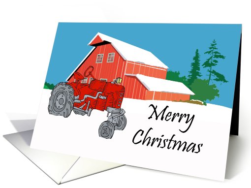 Antique Tractor Christmas card (589764)
