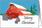 Antique Tractor Christmas Card