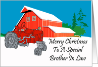 Brother In Law Antique Tractor Christmas Card
