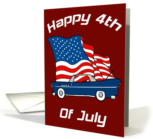 Cool Classic Car 4th Of July card (592628)