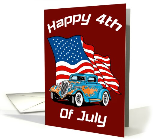 Hotrod 4th Of July card (592633)