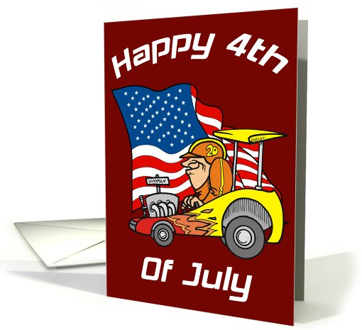 Drag Racer 4th Of July card (592639)