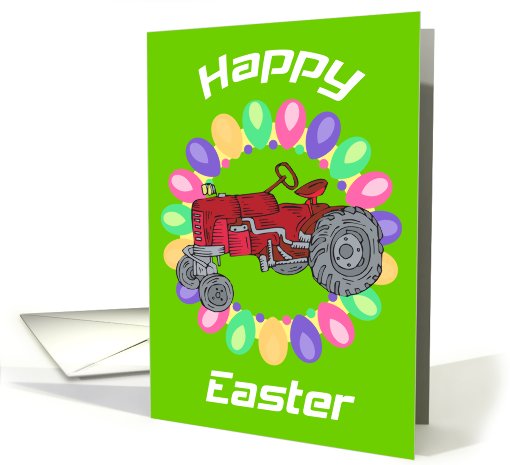 Tractor Easter card (593039)
