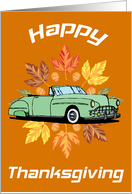 Classic Car Thanksgiving Card