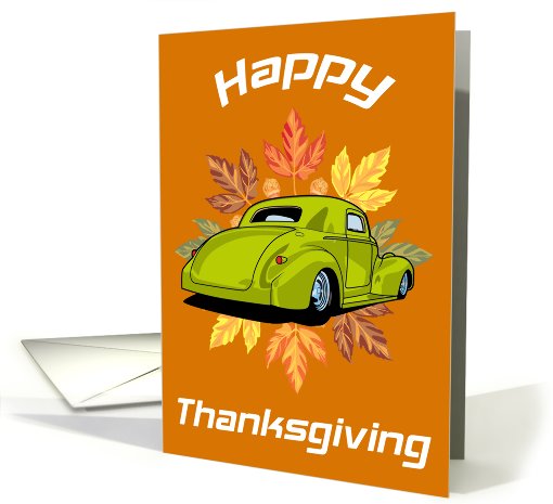 Hot Rod Thanksgiving card (595447)