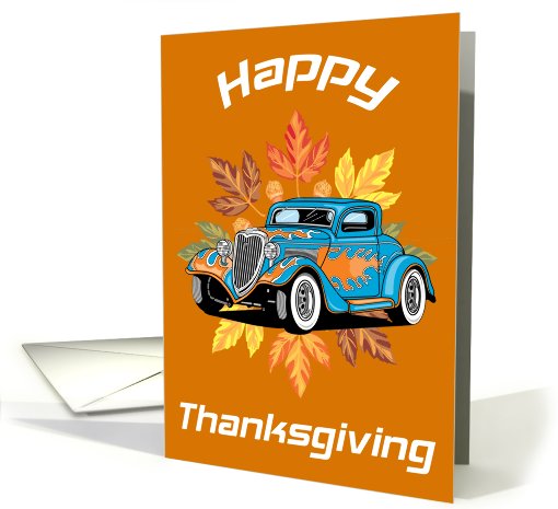 Hotrod Thanksgiving card (595449)