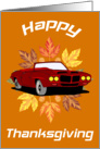 Muscle Car Thanksgiving Card