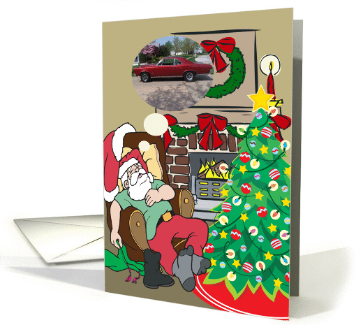 Santa Dreams Of A Red Car Christmas card (989505)