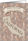 New Address in California card