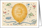 Happy 53rd Birthday with orange balloon and puzzle grid card