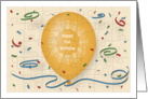 Happy 71st Birthday with orange balloon and puzzle grid card