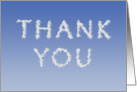 Thank You, written in clouds card