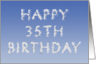 Happy 35th Birthday written in clouds card