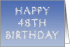 Happy 48th Birthday written in clouds card