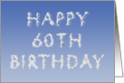 Happy 60th Birthday written in clouds card