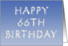 Happy 66th Birthday written in clouds card