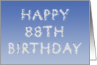 Happy 88th Birthday written in clouds card