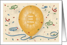 Happy 104th Birthday with orange balloon and puzzle grid card