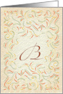 Monogram, Letter B with yellow background card