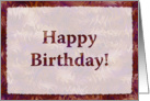 Birthday Card with Fiery background card