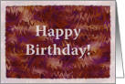 Birthday Card with Fiery background card