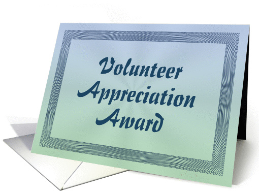 Volunteer Appreciation Award card (1072421)