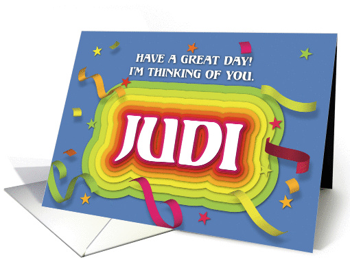Thinking of You Custom name, blank inside card (1104988)