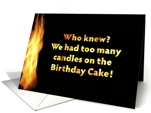 Who knew? We had too many candles on the Birthday Cake! card (1119780)