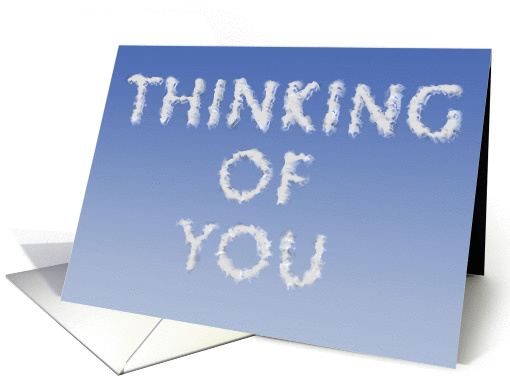 Thinking of you, written in clouds card (1121010)