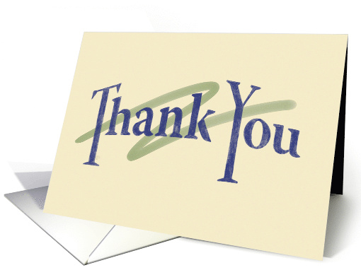 Thank You, hand colored card (1439960)
