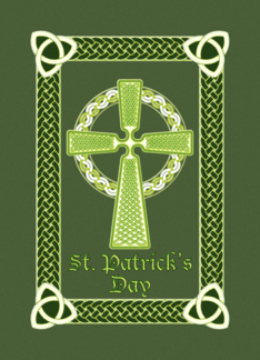 St. Patrick's Day card with blessing