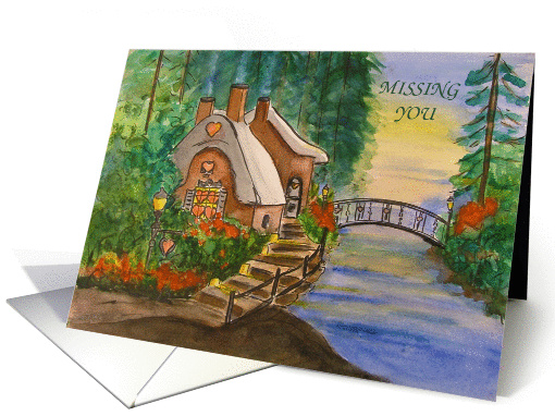 Holiday Cottage - Missing You card (119669)