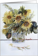 Still Life - Sunflowers - Thank You card