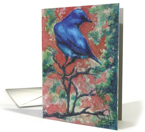 Blue bird card (147877)