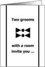 Two Grooms Bachelor Party Invitation card